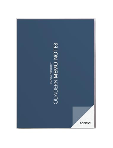 ADDITIO - Memo-Notizblock für Lehrer | Kontinuierliche Bewertung | Schultagebuch | A4-Format | Katalanisch | Blau von Additio