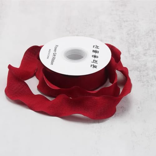 Adeerer Schleifenband Organza Chiffonband Geschenkband Backen torte Satinband für Geschenk Hochzeit Blumensträuße Geburtstag Party 2,5cm x 9m Rot von Adeerer