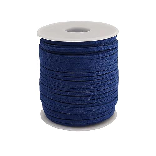 Adeerer Veloursband 45M PU-Lederband Lederschnur Velours Rolle DIY Dunkelblau 3MM Breite von Adeerer