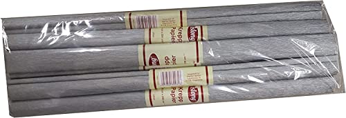 ADINA Krepppapier 10 Rollen 50 x 250 cm silber von Adina