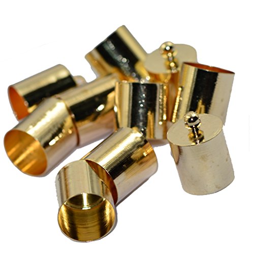 10 Messing Endperle Kappe für 9 mm 10 mm Schnur Schmuck Halskette Erkenntnisse Licht Gold von Adoorniequea