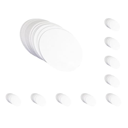 10 Set 100 Stück Knopf-Abzeichen, blanko, Papier, rund, blanko, Karte für Knopf, Abzeichen, 58 mm, Weiß von Adoorniequea