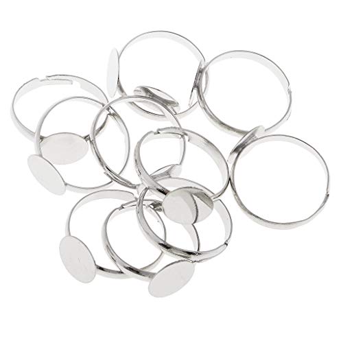 10 Stück verstellbare Ringrohlinge Ring Basis Pad 10 mm DIY Schmuck Erkenntnisse von Adoorniequea