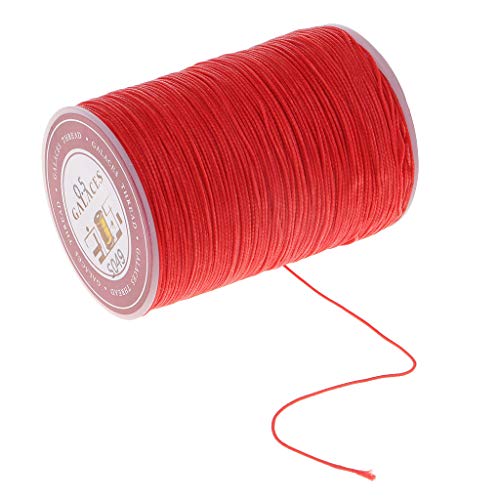 130 m 0,5 mm rundes Polyester-Garn, gewachst, zum Nähen, Nähen, Nähen, Rot von Adoorniequea