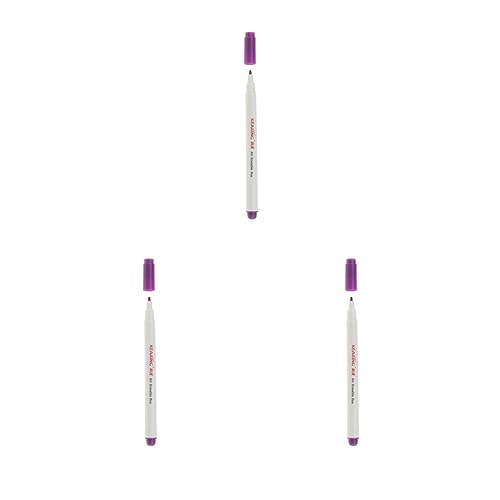 Adoorniequea 3 Set Luft/Wasser löschbare Stifte verschwindende Stoffmarker, lila, 1 mm, luftlöschbarer Stift von Adoorniequea