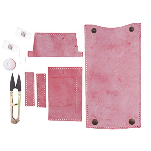 Adoorniequea Vintage DIY Leder Handwerk Münzbörse Karte Tasche Komplettes Kit Rot von Adoorniequea