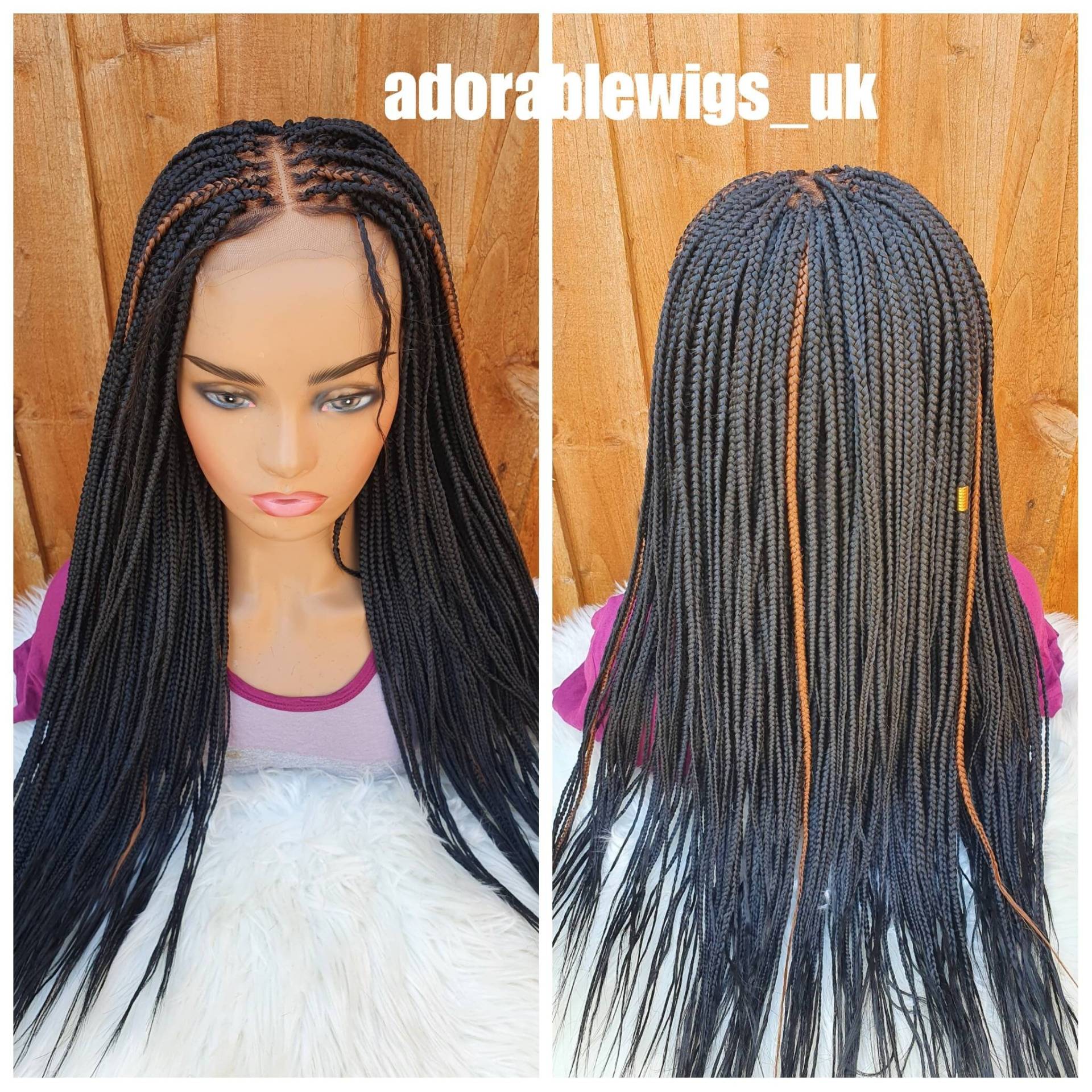 Handmade Braided Full Closure Knotless Braid Wig/ Wigs For Blackwomen von Adorablewigsuk