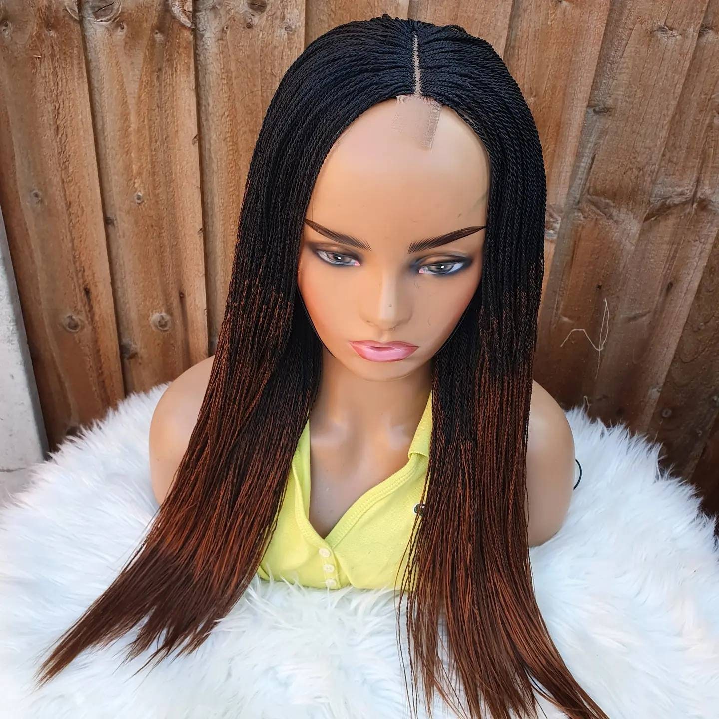 Micro Twist Ombre Braided Wig /Senegalese Twist/18 Inch | Colour 1 & 30 von Adorablewigsuk