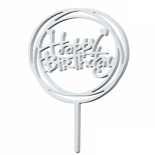 10 Stück Acryl Happy Birthday Cake Toppers Dekorative Ornamente Dekoration Hochzeit Urlaub Dekoration Zubehör von Adrosstoller