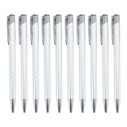 10 x 1,0 mm einziehbarer Kugelschreiber, Journaling-Stift, glattes Schreiben, Metallstift, Schreibwarenzubehör zum Schreiben von Adrosstoller