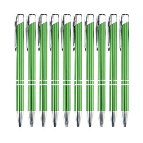 10 x 1,0 mm einziehbarer Kugelschreiber, Journaling-Stift, glattes Schreiben, Metallstift, Schreibwarenzubehör zum Schreiben von Adrosstoller