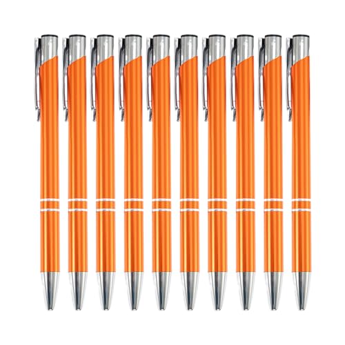 10 x 1,0 mm einziehbarer Kugelschreiber, Journaling-Stift, glattes Schreiben, Metallstift, Schreibwarenzubehör zum Schreiben von Adrosstoller