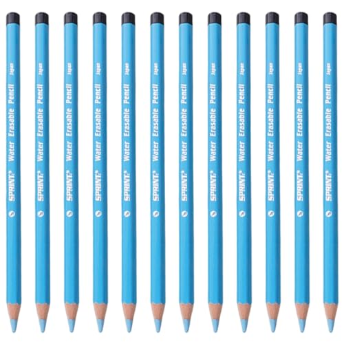 12 Stück Nähstoff-Bleistifte, wasserlöslich, Schneiderbleistift, vorgespitzt, Stoffkreidestift für Kleidung von Adrosstoller
