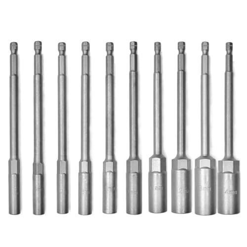 150 mm 1/4-Zoll-Schaftlänge vertieft Power-Nuss-Treiber-Bit-Set, Innensechskant, Power-Sechskant-Steckschlüssel-Adapter von Adrosstoller