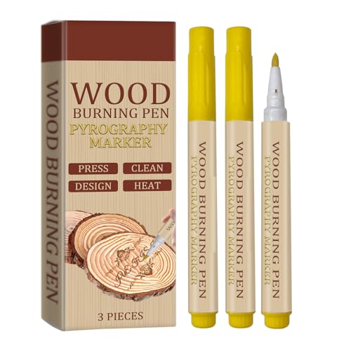 3 Stück Holzbrennstift, Brandmalerei-Marker, Holzbasteln, Brennstift für Kinder, Erwachsene, Holzmalerei, Handwerk von Adrosstoller