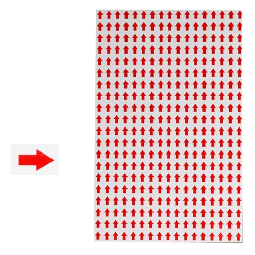 60 Blatt/Packung Pfeil-Etiketten, Aufkleber, Pfeil-Aufkleber, Farbkodierung, Schild-Aufkleber für Inspektionsfehlermarkierung von Adrosstoller