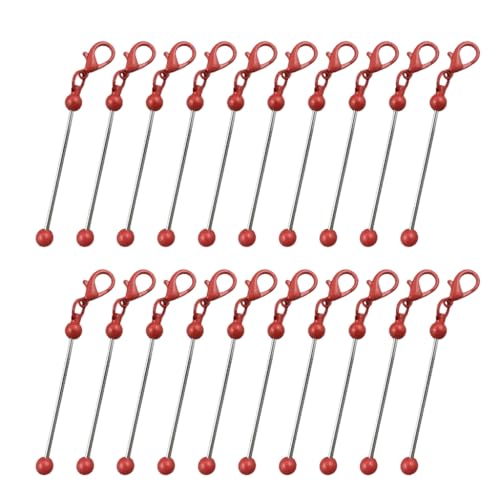 Adrosstoller Trendiges Schmuckset 20 Anhängerstangen aus Legierung für stilvolle Halsketten und Ohrringe, rot, wie beschrieben von Adrosstoller