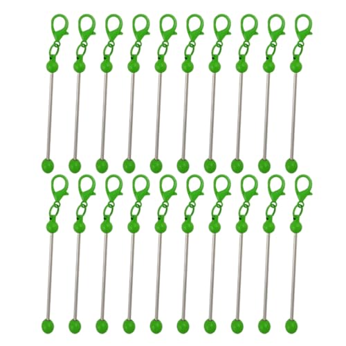 Adrosstoller Trendiges Schmuckset 20 Legierung Anhänger Stäbe für stilvolle Halsketten und Ohrringe, grün, wie beschrieben von Adrosstoller