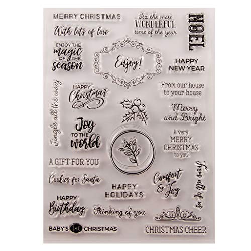 Happy Birthday Christmas Silikon-Stempel für Scrapbooking, Prägung von Adrosstoller