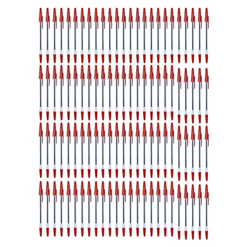 Kugelschreiber, 12/24/50/100 Stück, Bürospitzenstift mit Nachfüllungen, Blau/Schwarz/Rötungstinten, Schreibstift von Adrosstoller