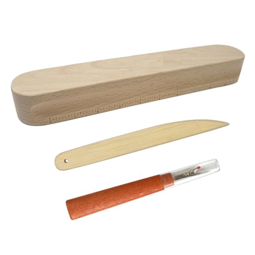 Schneiderklöppel-Set mit Knochenstift und Nahttrenner, Holzwerkzeug-Set, Presswerkzeug, multifunktionales Stoffzubehör von Adrosstoller