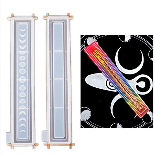 Stereo-Mondphasen-Räucherstäbchenbox, Silikonform, Mondphase, Räucherstäbchenform, Gießform, 3D-Epoxidharz-Formen von Adrosstoller