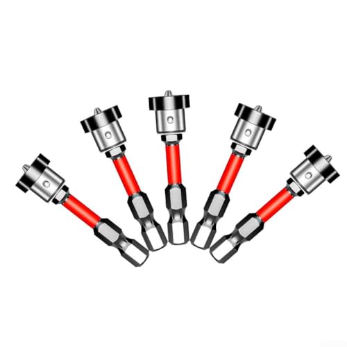 Advokingtap Magnetisches Bit-Set, Positionierungs-Schraubendreher-Bits für Gipskarton-Positionierung, Schraubendreher-Bits für elektrische Bohrmaschinen, Akku-Bohrmaschinen, 5 Stück von Advokingtap