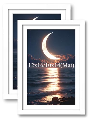 Aeadar Diamond Painting Bilderrahmen, geeignet für 30 x 40 cm Diamant-Malerei und Foto, Diamant-Kunst-Holzrahmen mit Matte, Diamant-Malerei, Leinwand, Bild, Wand-Displays (2 Stück, weiß) von Aeadar