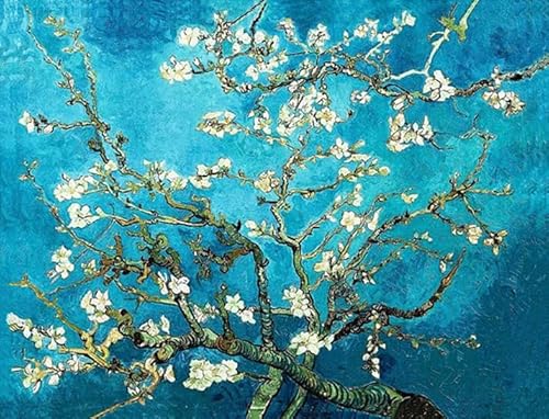 Aeadar Diamond Painting Van Gogh Apricot Blossom, 5D Diamant Painting Bilder Diamant Malerei Set, DIY Diamant Malerei für Home Wall Décor (30×40cm) von Aeadar