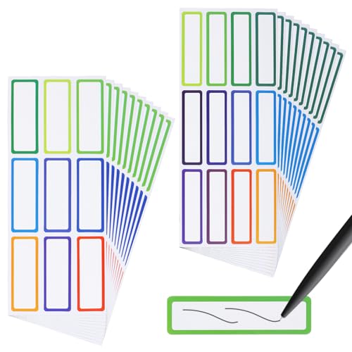 Aeaocvo 20 Blatt Namensaufkleber Schule, Wasserfest Selbstklebende Buchetiketten Schule, Personalisiert Haftetiketten, Etiketten für Hefte, Schulhefte (210 Stück) von Aeaocvo