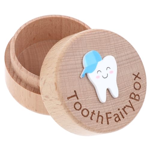 Aeaocvo Zahnbox für Milchzähne Mädchen Jungen, Zahndose Milchzähne, Holz Milchzahndose, Personalisiert Zahnbox für Zahnfee Geschenke, Zahndose Milchzähne Mädchen von Aeaocvo