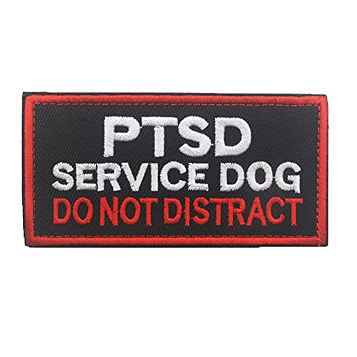 Diensthund PTSD Weste Patch Tactical Training Patch Military Moral Badge Embroidered Hook and Loop Patches (B) von AegisTac