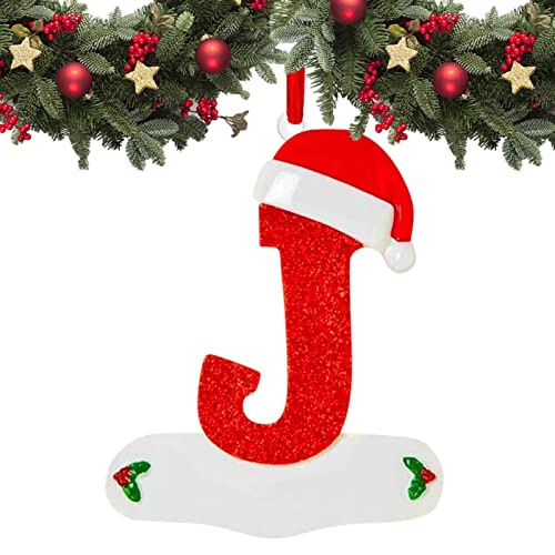 Weihnachtsbaumschmuck Buchstaben - Hat Initialen Buchstabe Ornament Hängende Anhänger,26 Alphabet Baum Handwerk Dekoration, Urlaub Charm Girlande Dekor, Party Tür Hepvet von Aeihevo