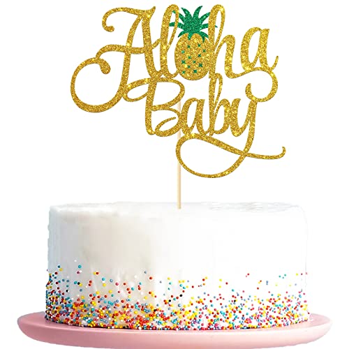 KakaSwa Aloha Baby Cake Topper - Hawaiian Theme Cake Topper for Baby Shower - Baby Shower Party Decorations for Boy and Girl - Theme Birthday Party Supplies von DOGNNAK