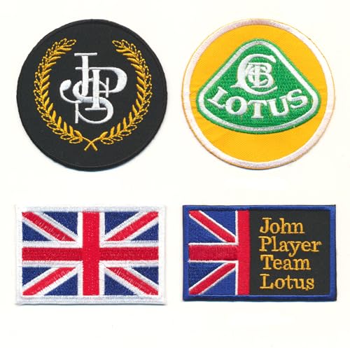 Lotus John Player Special JPS Aufnäher Aufbügler Patch 4 Stück Racing England TURBOVERSAND von Monond