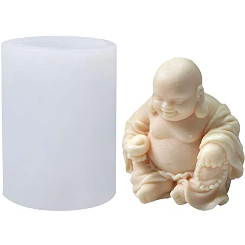 Buddha-Silikonform, Handgemachte Seifen-Silikonform, 3D-Silikonform zur Herstellung von Duftkerzenkuchen von Aelevate