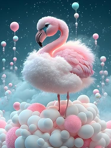 Aeocidy Diamond Painting Diamant Painting Bilder Pink Blue Flamingos Diamond Painting Erwachsene Full Diamant Bilder Kinder Stickerei Set Kreuzstich Bilder Wall Room Decoration von Aeocidy