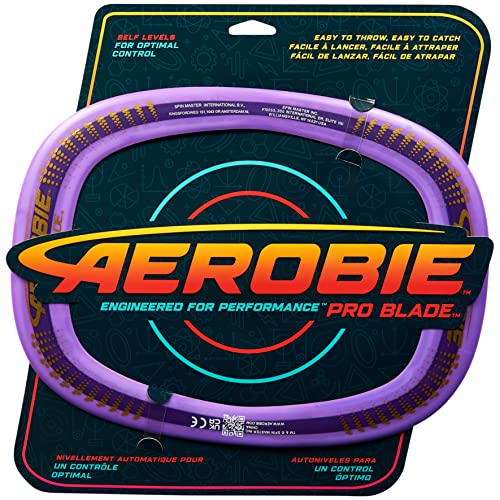 Aerobie Pro Blade rechteckiger Wurfring, lila Outdoor-Spielgerät für Erwachsene und Kinder ab 5 Jahren von Aerobie