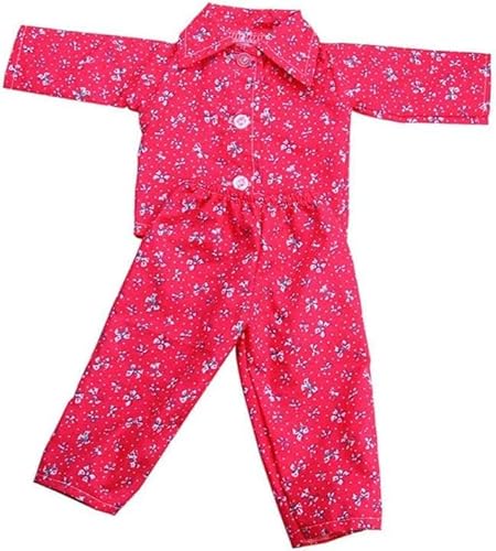 Aeromdale Puppen-Pyjama-Kleidung, Kostüm für 46 cm, Puppen-Outfit-Zubehör von Aeromdale