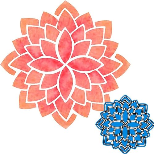 Aeromdale Stanzformen, Mandala-Blume, gestanzt, Kartenherstellung, Schablone, Prägeschablone, Scrapbooking, DIY-Kunstform – E von Aeromdale