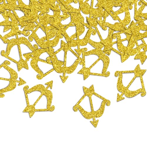 Sagittarius Birthday Confetti, Big Sagittarius Energy Paper Scatter, 12 Constellation November/December Birthday Table Confetti, Horoskop Astrologie Birthday Party Decorations Supplies, 200pcs, Gold von Aeryourtar