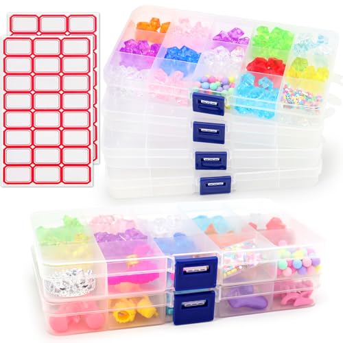 6 Stück Sortierboxen Für Kleinteile, Kleinteile Organizer, Sortierkästen, Bügelperlen Box, Verwendet Für Kleinteillagerung, Schmucklagerung Und Teileklassifizierung von Aerzouser