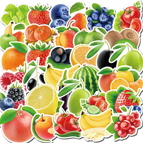 100 Stück Früchte Aufkleber,Fruit Stickers für Kinder Teens Erwachsenen,Obst Gemüse Aufkleber Laptop,Skateboard,Auto, Motorräder,Fahrrad,Skateboard,Vinyl Wasserdicht Graffiti Sticker Pack von Affoto