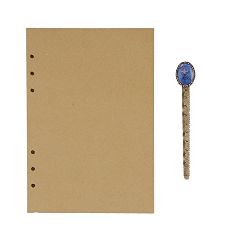 Afinder Notizbuch Filler Papier mit 6 Löcher A5 Reisenotizbuch Einsätze Blanko Kraftpapier für Nachfüllbares Reisetagebuch Tagebuch Personal Organizer Reisetagebuch Skizzenbuch Notebook 100 Blatt von Afinder