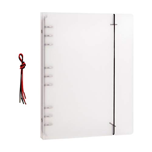 Afinder Ringbuch DIN B5 Transparent Ringbuchordner Mappen Ordner wasserdicht kratzunempfindlich nachfüllbar Ringbuchordner Notebook-Schutz Notizbuch-Hülle Hefter mit 9 Löchern für Fotoalbum von Afinder