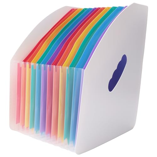 Aflytep Erweitern Des Ordners für Dateihalter Stehend A4 Vertical File Organizer Magazine Korb Desktop 13 File Halter von Aflytep