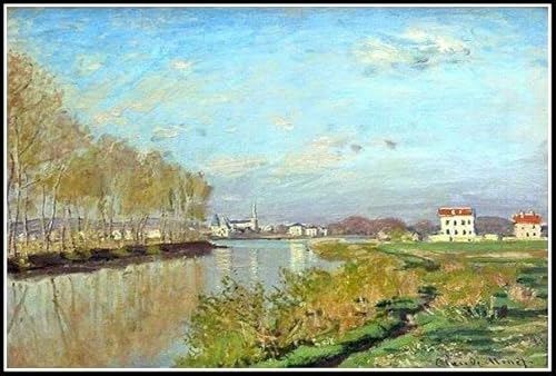 Argenteuil The Seine Malen von Claude Monet - Malen nach Zahlen Kits für Erwachsene und Kinder DIY Ölgemälde Digital - Leinwand Wandkunst Heimdekoration 40 x 50 cm von Afouptao