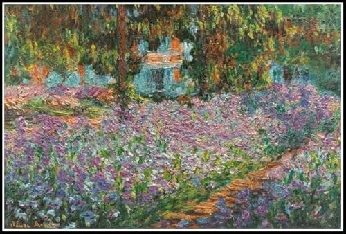 Irises in Monet S Gartengemälde von Claude Monet, DIY-Ölgemälde, Malen nach Zahlen, Malen für Erwachsene und Kinder, Kunsthandwerk für Heimwanddekoration, 40 x 50 cm von Afouptao