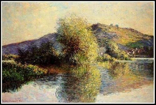 Isleets at Port Villez Malen von Claude Monet Malen nach Zahlen Kits für Erwachsene und Kinder DIY Ölgemälde Digital - Leinwand Wandkunst Heimdekoration 40 x 50 cm von Afouptao