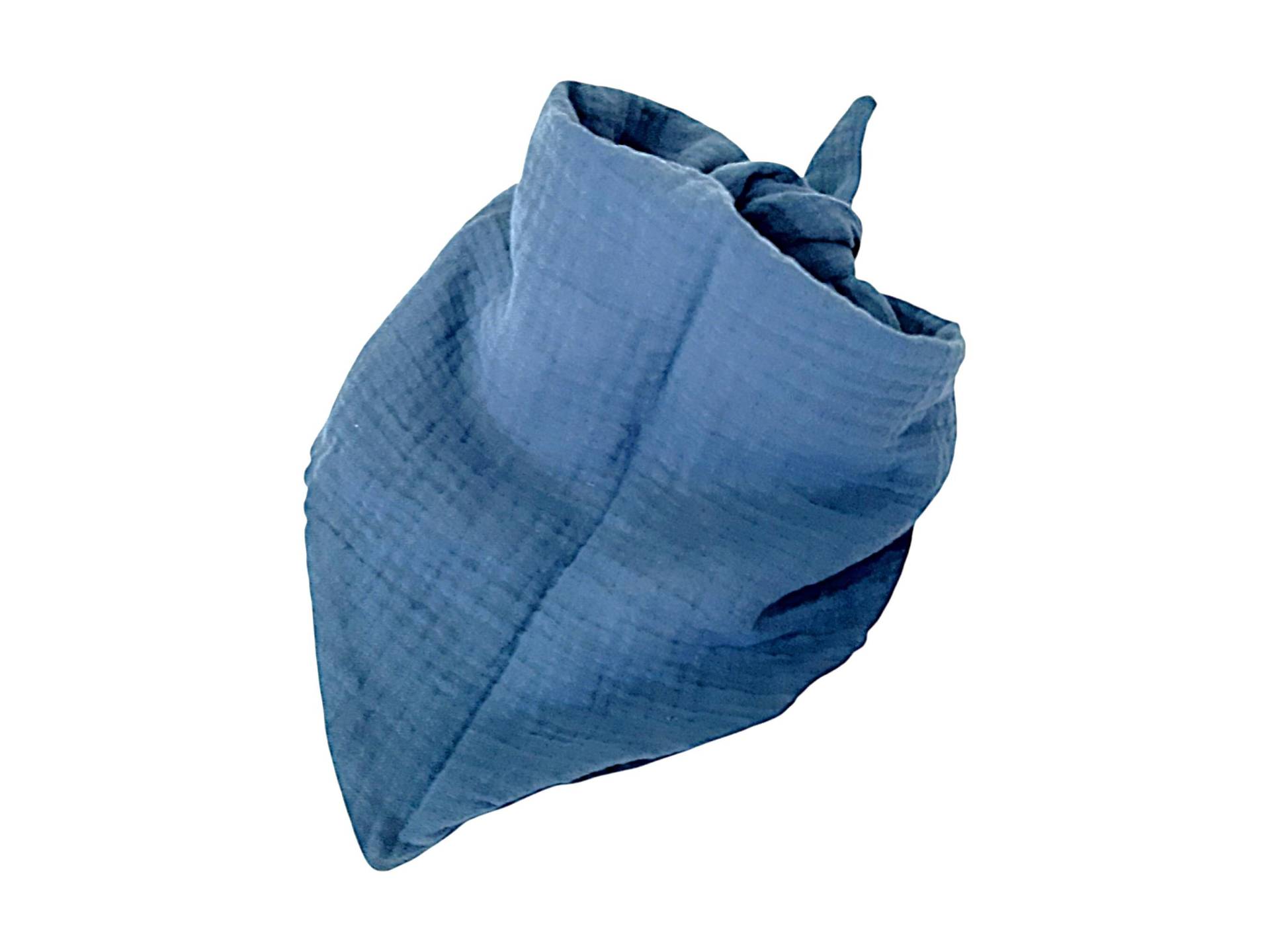 Musselin Tuch, Babyhalstuch, Dreieckstuch Zum Knoten in Jeansblau von Afrosteff